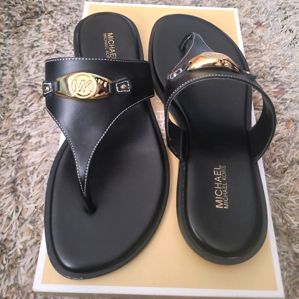 Michael Kors, Black Sandals, Size 7.